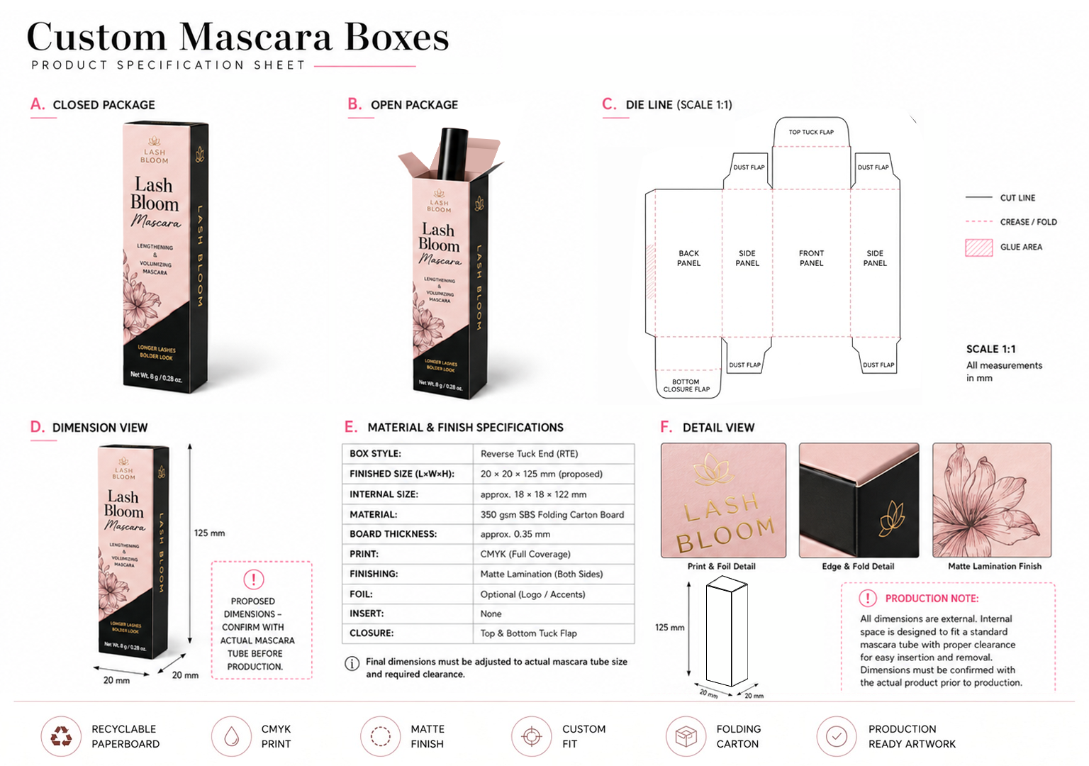 Mascara Boxes - Boxes Me NYC